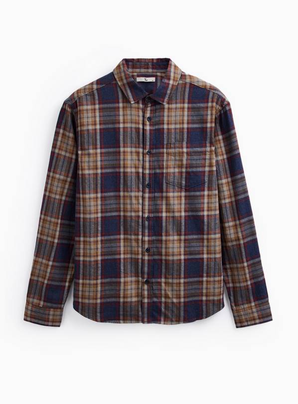 Multi-Check Brushed Cotton Shirt XXXXL
